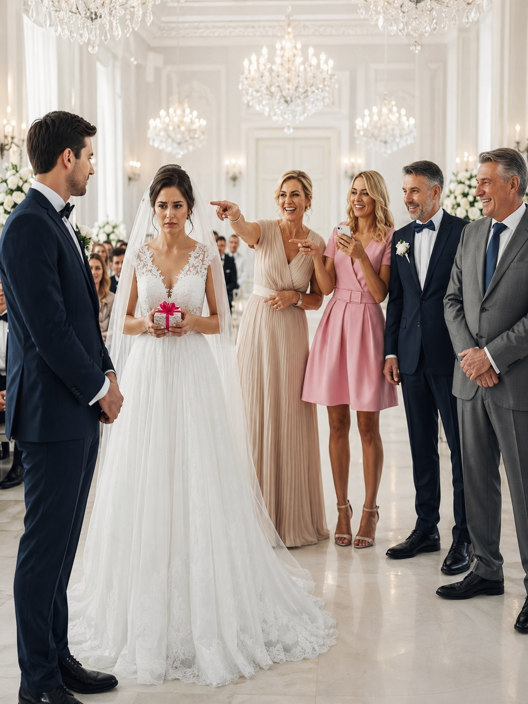BRIDE MOCKED BY RICH GROOM’S FAMILY,UNAWARE OF WHO SHE REALLY WAS,UNTIL HER FATHER ARRIVED IN A LI