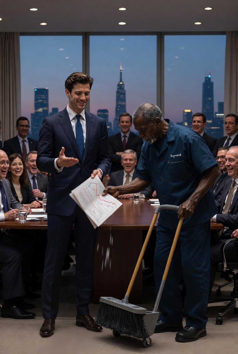 CEO Laughed Black Janitor “Teach Me to Invest!” — His Smile Vanishes When the Man Starts Talking