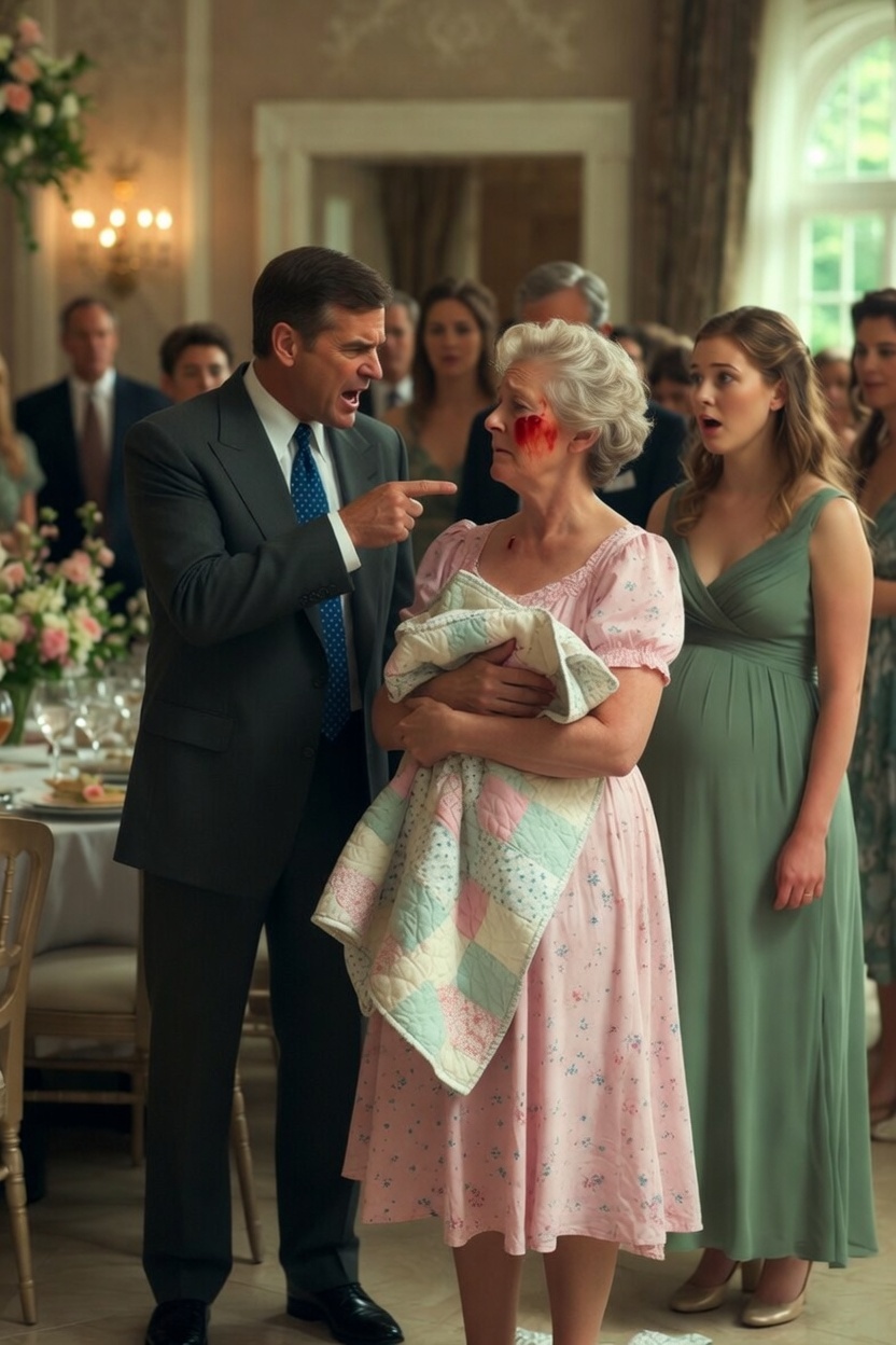 At my daughter’s baby shower, I gave her a quilt I stitched for 9 months. Her husband dropped it like trash: “Your mom’s just a lunch lady, babe.” I picked it up and left. The next morning, I called my attorney. His secretary went pale: “Mr. Harmon… you need to come out here. Now.”