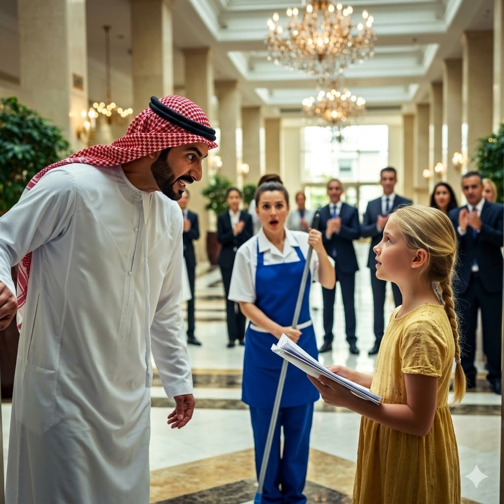 Furious Arab Billionaire Was Leaving — Until the Janitor’s Daughter Fluent Arabic Made Him Freeze