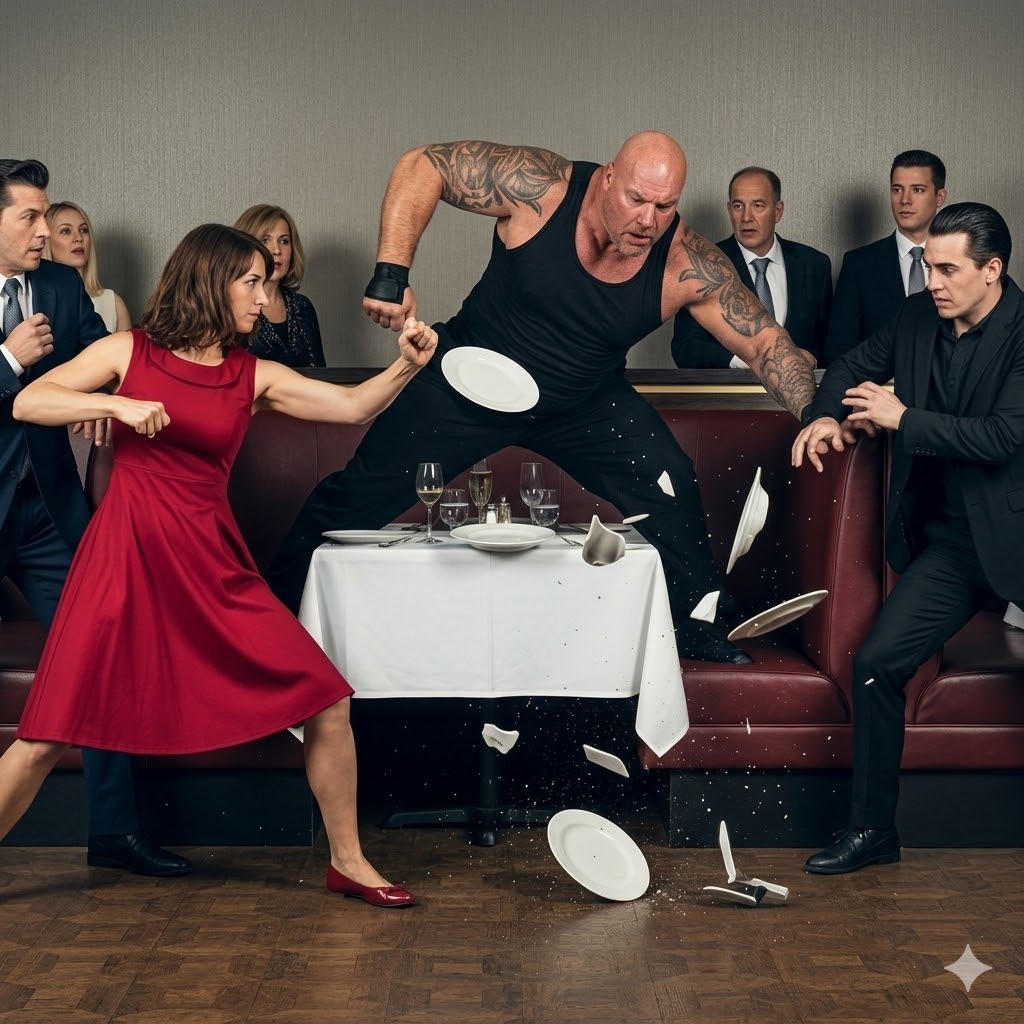 Three Men Attacked a Billionaire in a Restaurant — But His Simple Wife’s Hidden Skill Changed