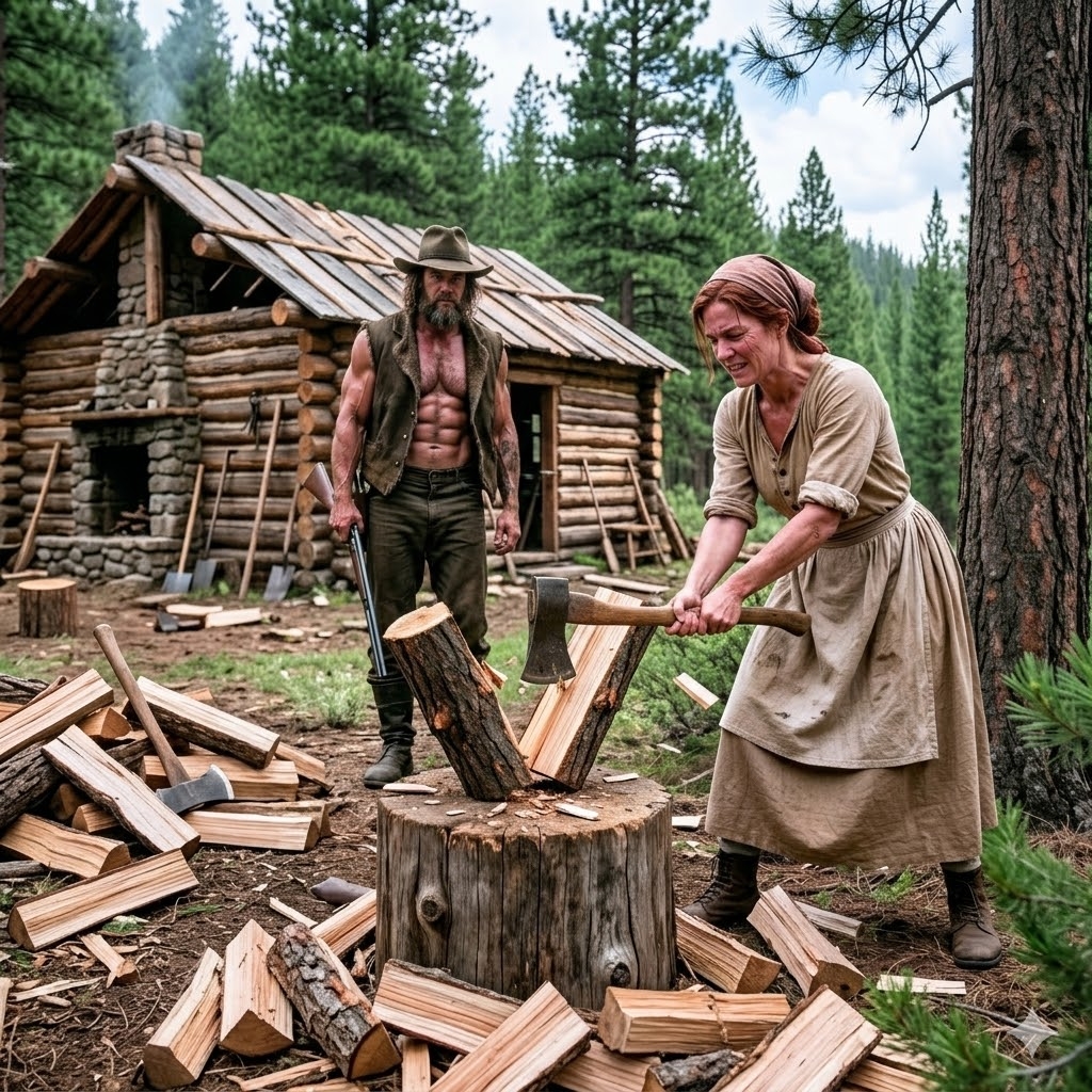 She Built a Cabin Alone… Until a Widowed Mountain Man Walked Into Her Life