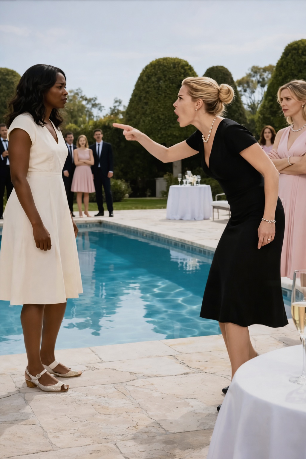 White Guests Shoved Black Woman Into Pool — Then Realized They Just Assaulted Billionaire’s Wife