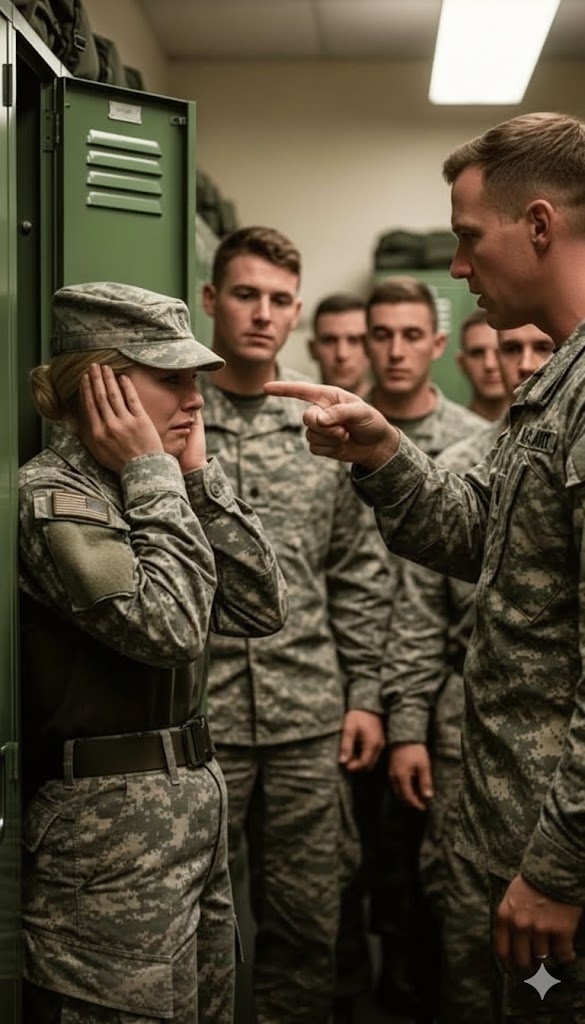 He Hit Me and Laughed Like It Meant Nothing—Until Every Marine in the Mess Hall Set Down Their Trays, Stood Up, and Locked Their Gaze on Him…
