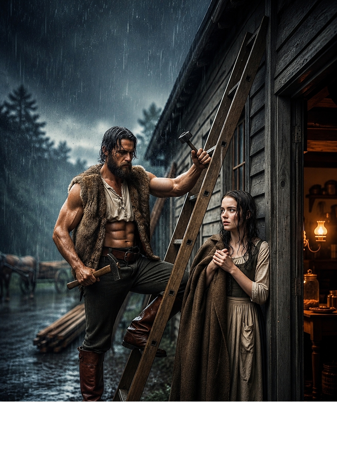 They Said The Storm Exposed A Lonely Woman’s Shame, But The Mountain Man Who Repaired Her Roof Found The Hidden Papers That Turned One Public Insult Into The Ruin Of The Town’s Most Respected Liar