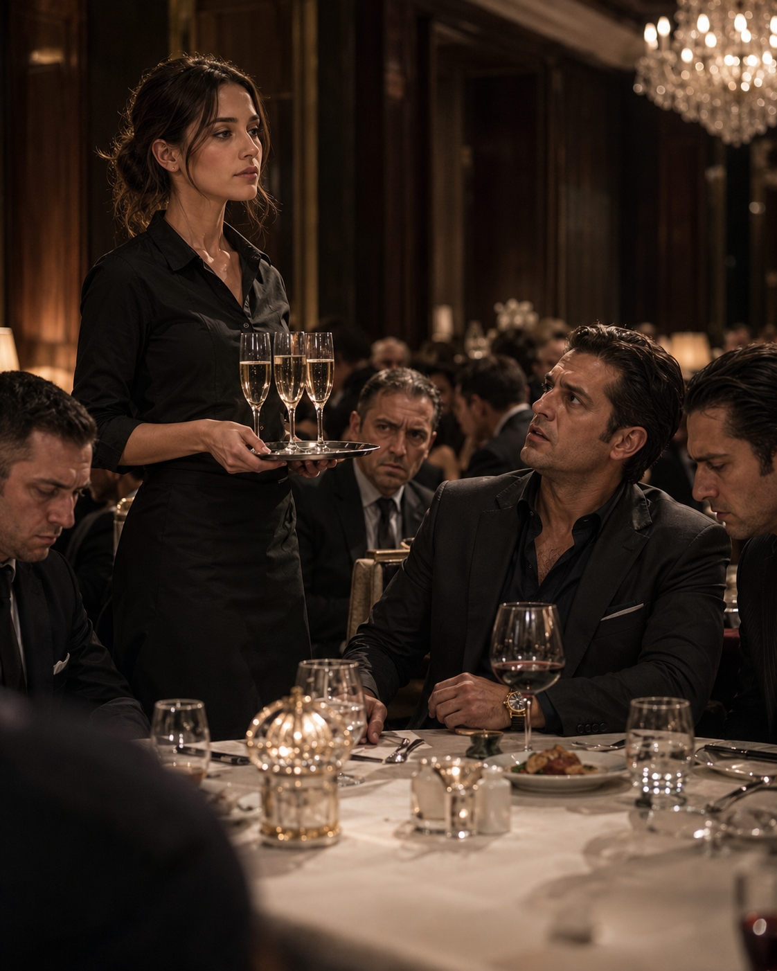 They Humiliated The Waitress In Front Of A Room Full Of Millionaires, But The Quiet Mafia Boss Who Tested Her Mind Had No Idea She Was Holding The One Secret That Could Make His Empire Turn On Its Own King