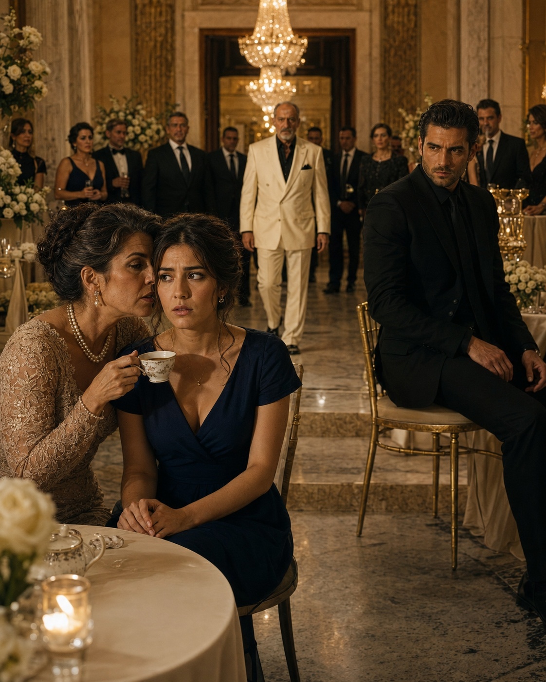 She Was Having Tea Alone—Until the Mafia Boss’s Mother Whispered: Pretend You’re My Son’s Fiancée