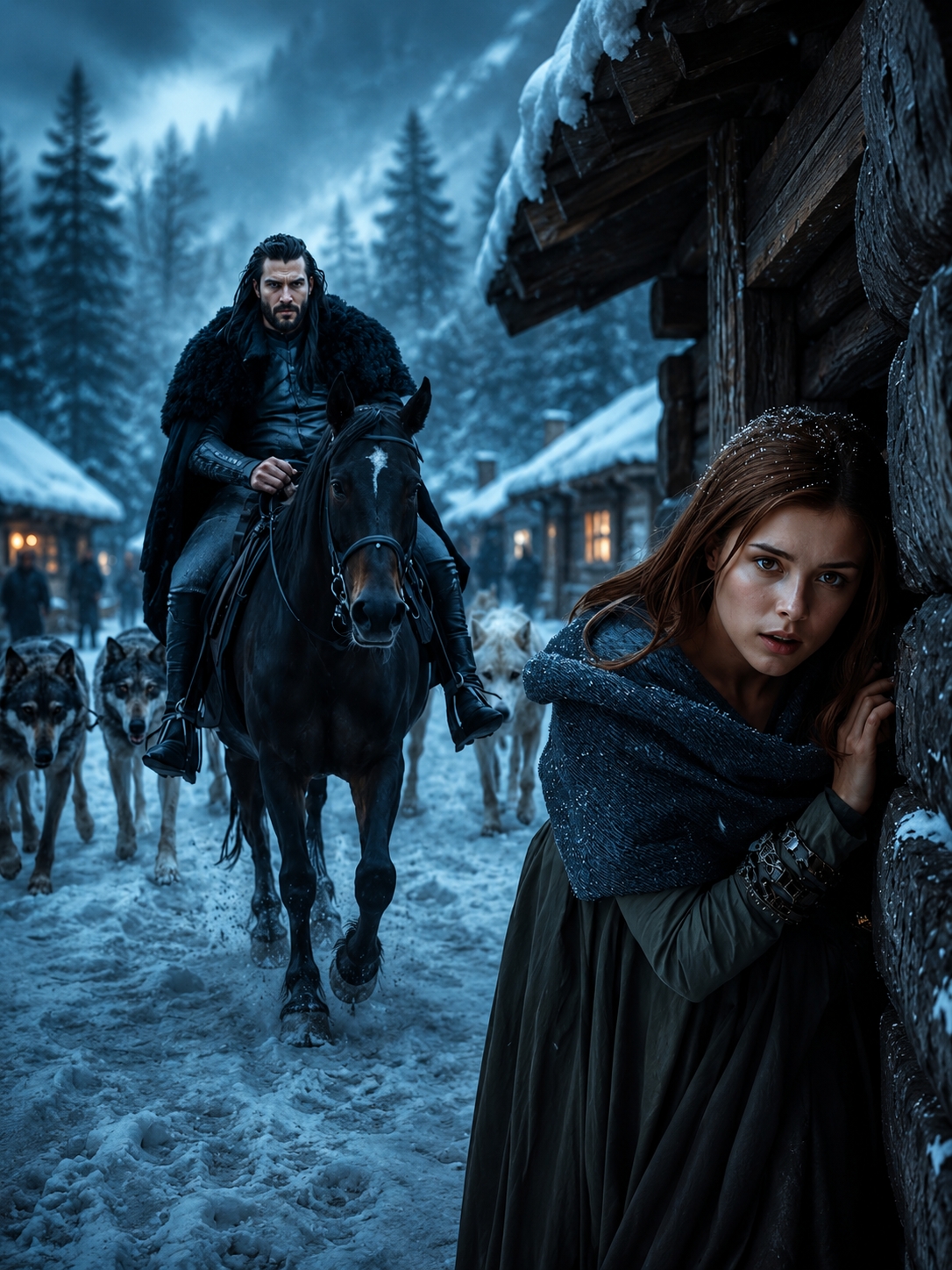 “Hide the Pretty Girls,” the Villagers Whispered — The Alpha King Rode Straight to Her Cottage