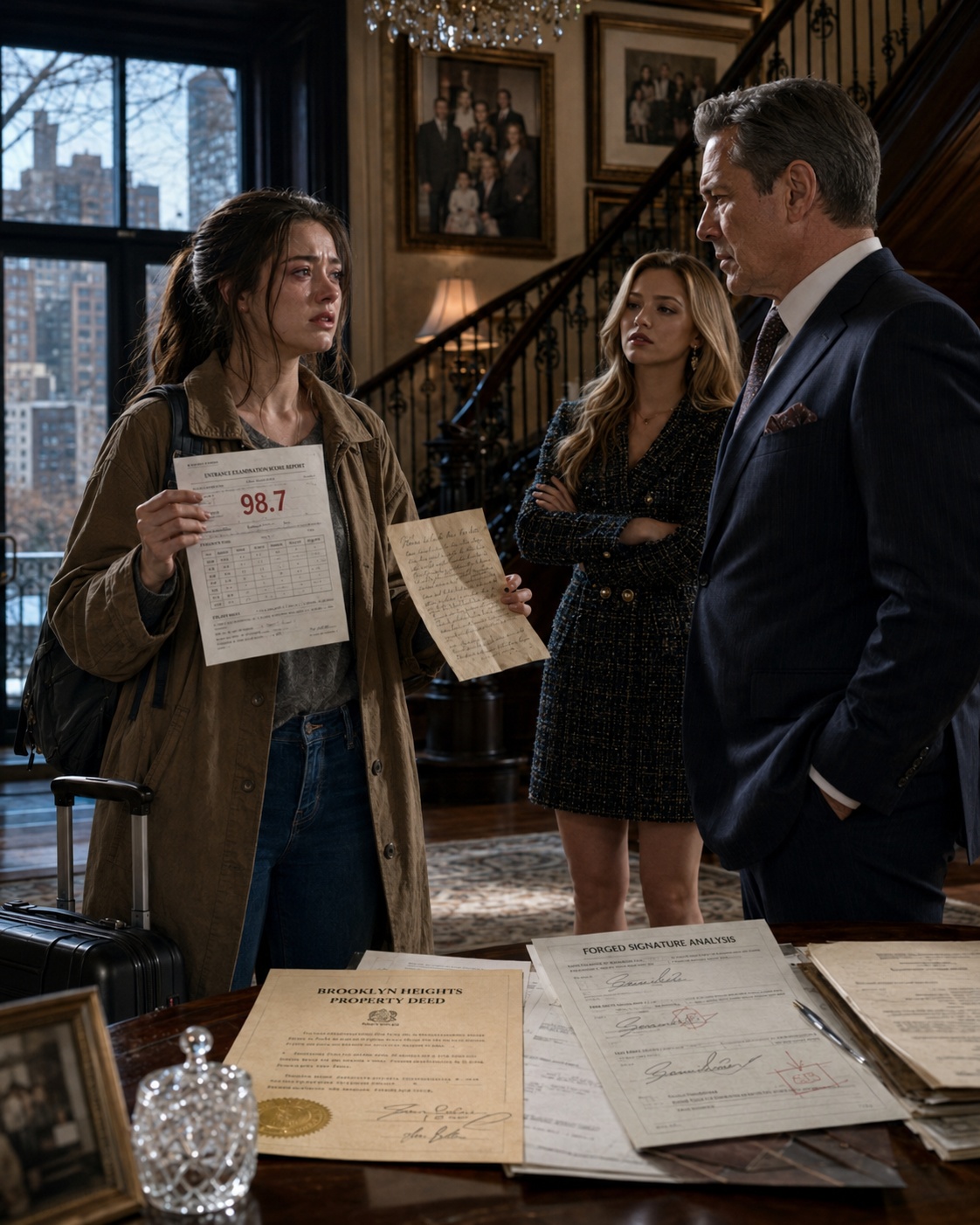 My Father Told Me “Get Out” After I Lied About Failing My Entrance Exam—But My 98.7 Score, My Mother’s Letter, A Fake Daughter, And The Brooklyn Heights House Exposed His Forged Signature Trap…