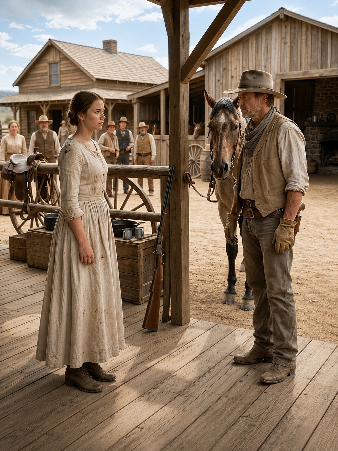 They Put A Stolen Young Woman On An Auction Block And Called Her A Stray—But The Quiet Farmer Who Traded His Prize Stallion For Her Life Returned Her Name, Her Freedom, And A Reckoning No One Saw Coming
