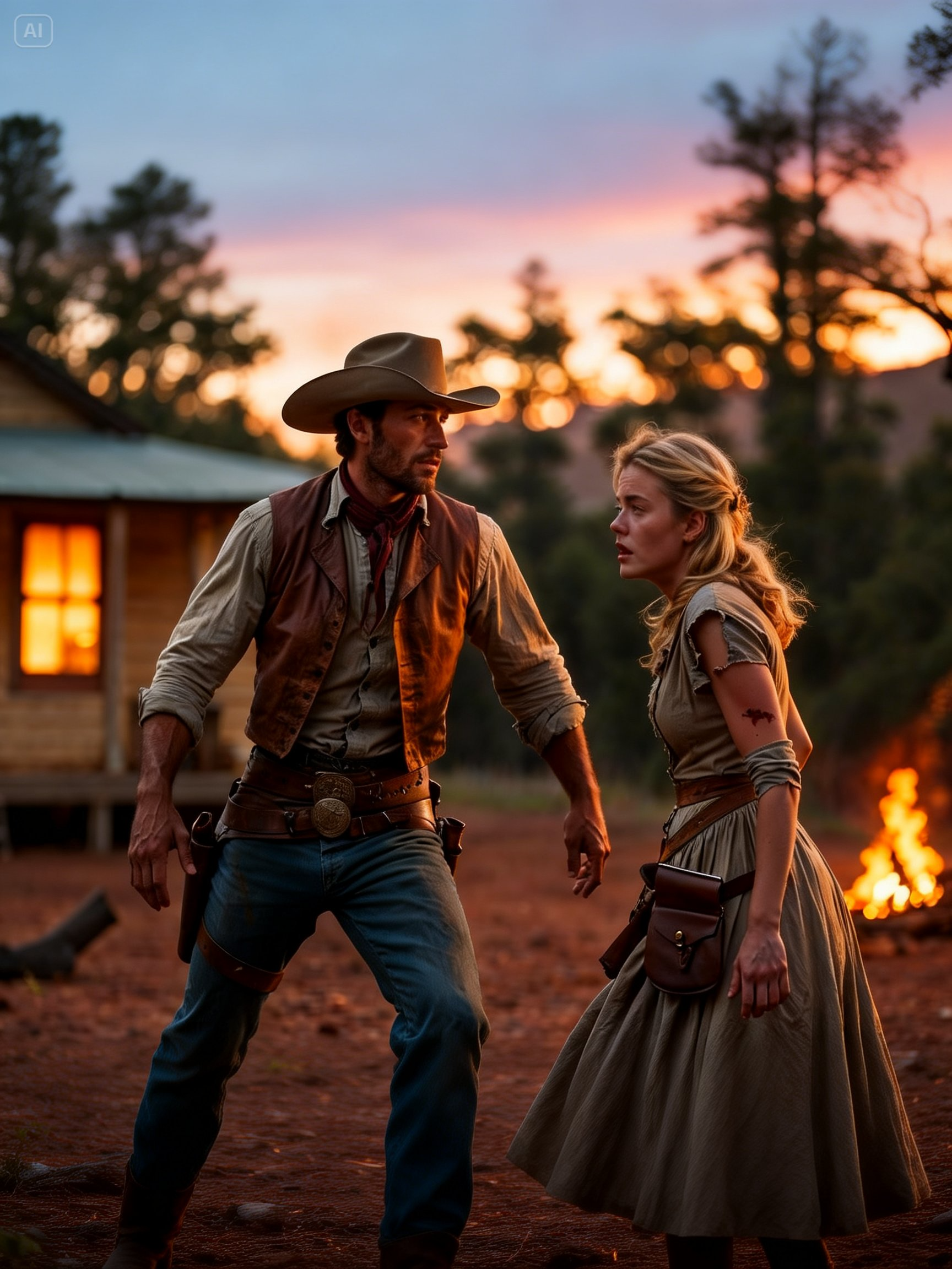 She Was Running From Men Who Wanted Revenge, The Cowboy Stood His Ground And Protected Her