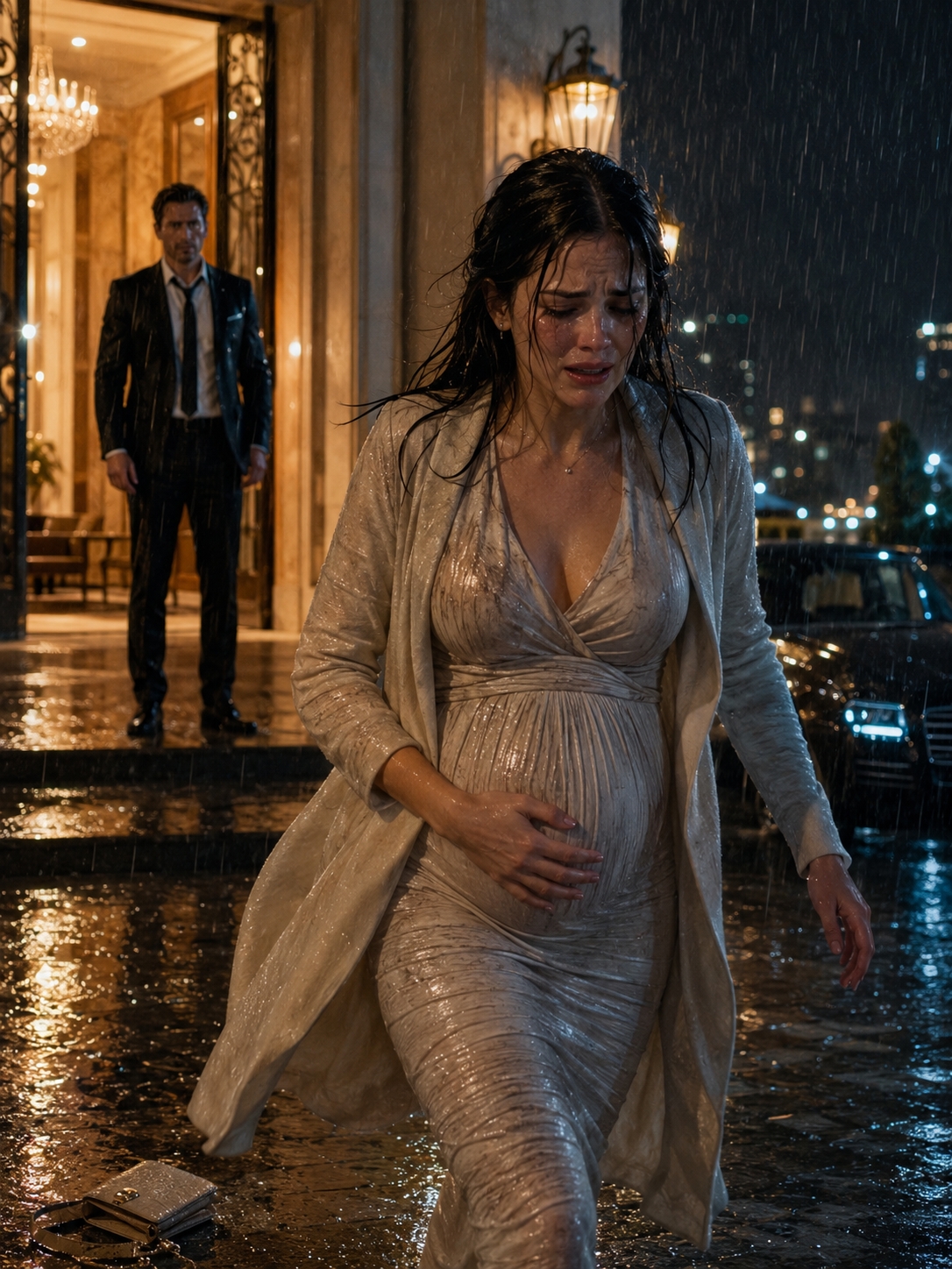 The billionaire told his pregnant wife, “”I never loved you””… and she ran away in the rain after hearing him say that, then hid their son for