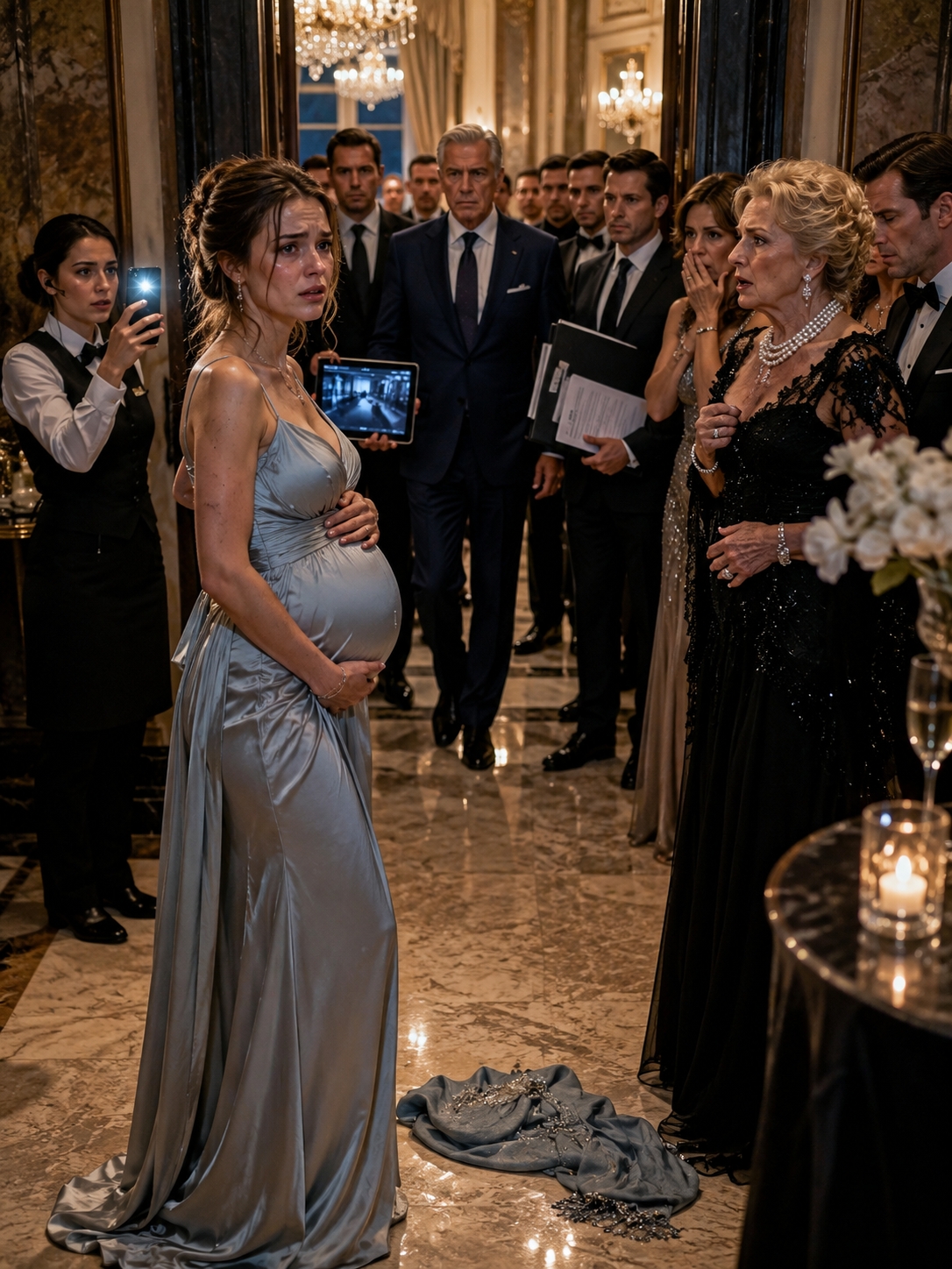 The Billionaire’s Family Framed His Pregnant Wife at Their Charity Gala, But One Catering Assistant’s Video Brought Their Empire to Its Knees